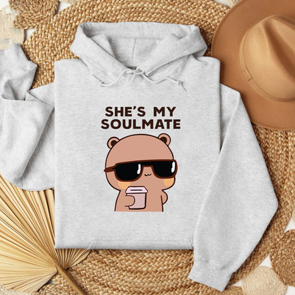 Bubu Dudu Couple Hoodies – She’s My Soulmate / I Don’t Know Him