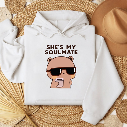 Bubu Dudu Couple Hoodies – She’s My Soulmate / I Don’t Know Him