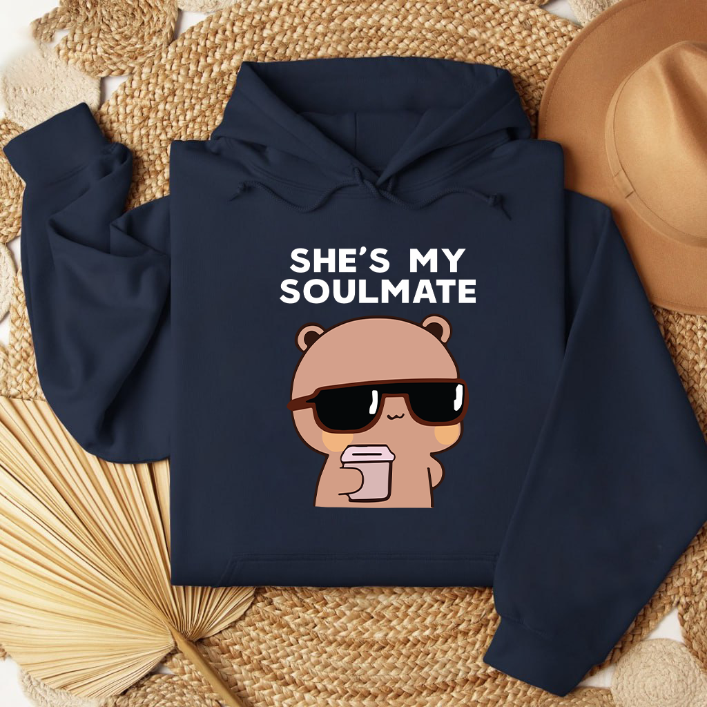 Bubu Dudu Couple Hoodies – She’s My Soulmate / I Don’t Know Him