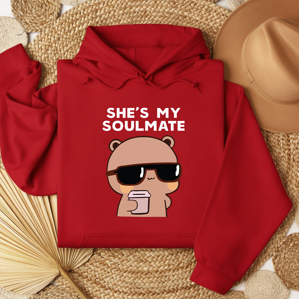 Bubu Dudu Couple Hoodies – She’s My Soulmate / I Don’t Know Him