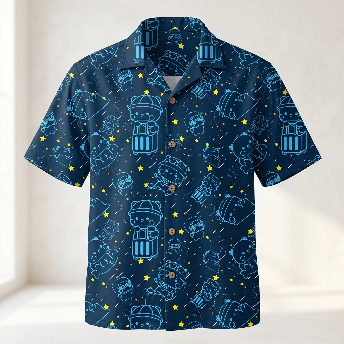 Bubu & Dudu Cute Hawaiian Shirt – Fun Vacation Button-Up Shirt