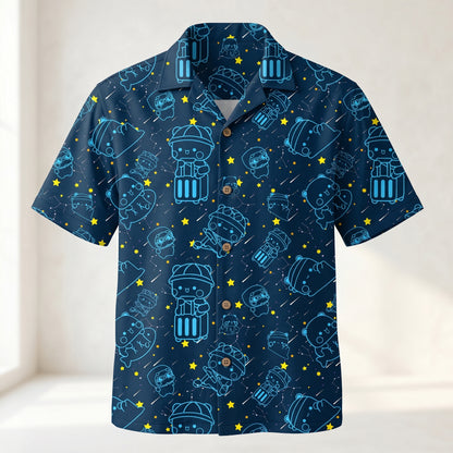 Bubu & Dudu Cute Hawaiian Shirt – Fun Vacation Button-Up Shirt
