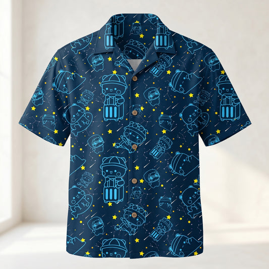 Bubu & Dudu Cute Hawaiian Shirt – Fun Vacation Button-Up Shirt