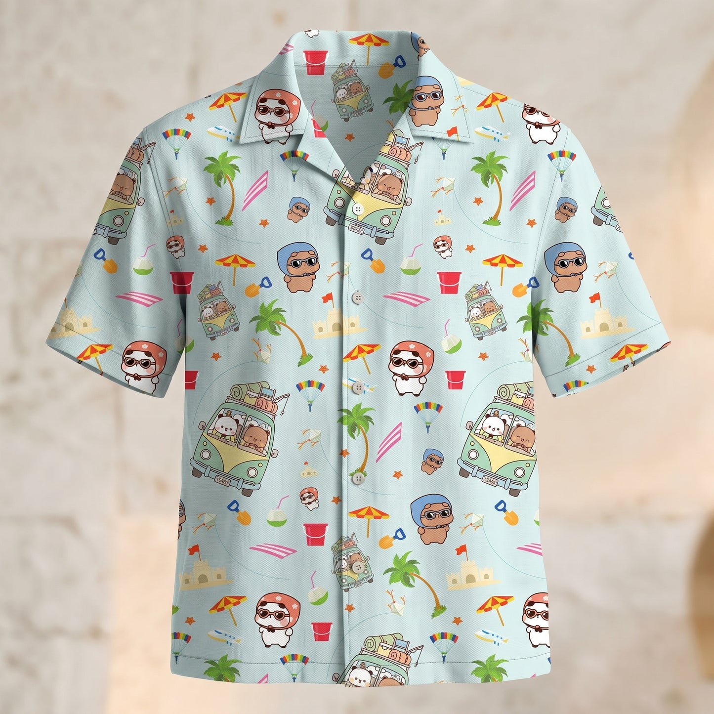 Bubu & Dudu Cute Hawaiian Shirt – Fun Vacation Button-Up Shirt