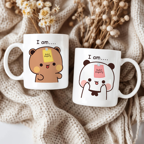 Bubu & Dudu I Am Yours Couple Mugs – Matching Coffee Set