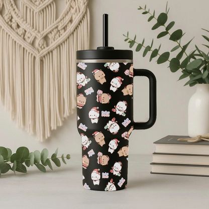 Bubu & Dudu Christmas Insulated Cup – Festive, Cute & Perfect for On-the-Go