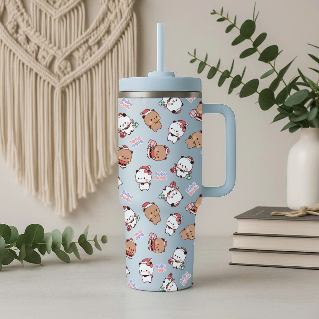 Bubu & Dudu Christmas Insulated Cup – Festive, Cute & Perfect for On-the-Go