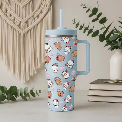 Bubu & Dudu Christmas Insulated Cup – Festive, Cute & Perfect for On-the-Go