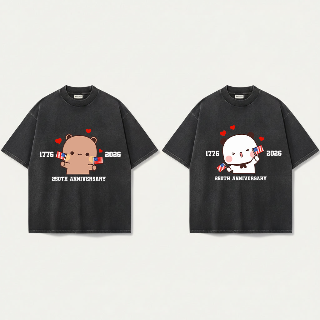 Bubu & Dudu July 4th Mineral Wash Matching Shirt