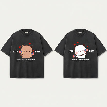 Bubu & Dudu July 4th Mineral Wash Matching Shirt