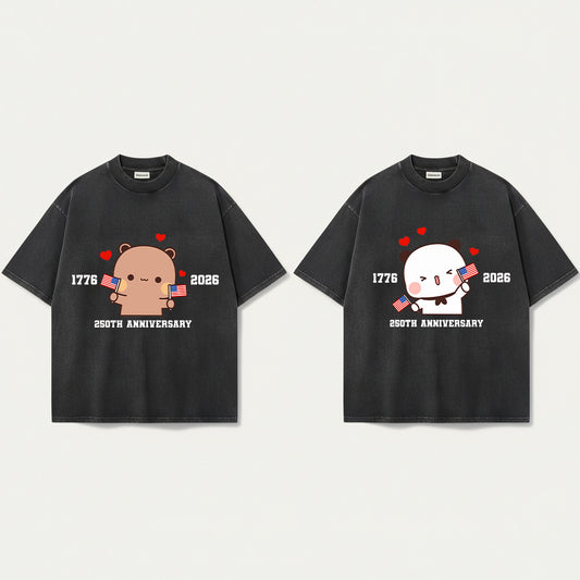 Bubu & Dudu July 4th Mineral Wash Matching Shirt