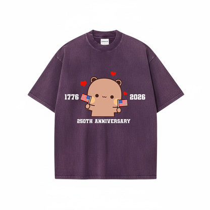 Bubu & Dudu July 4th Mineral Wash Matching Shirt