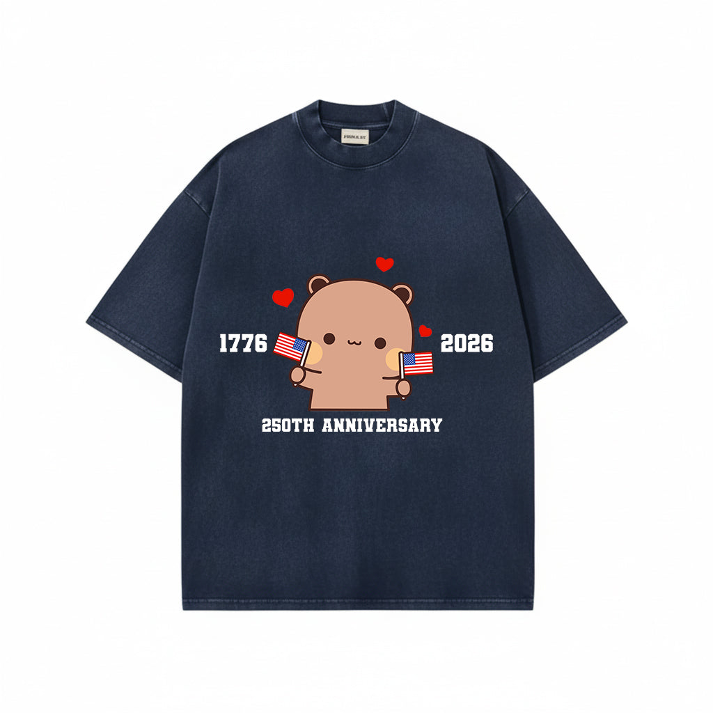 Bubu & Dudu July 4th Mineral Wash Matching Shirt