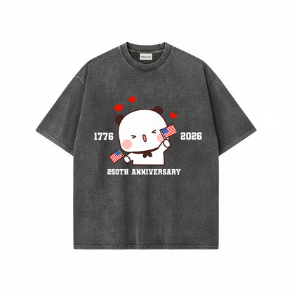 Bubu & Dudu July 4th Mineral Wash Matching Shirt