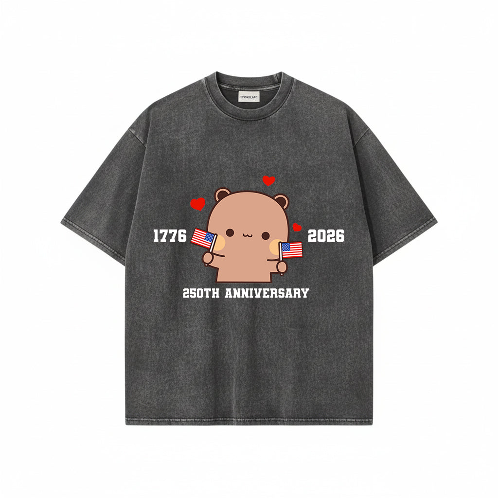 Bubu & Dudu July 4th Mineral Wash Matching Shirt