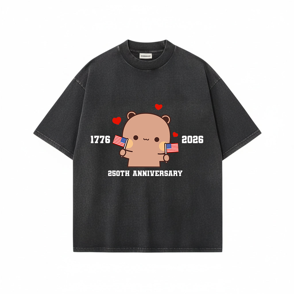 Bubu & Dudu July 4th Mineral Wash Matching Shirt