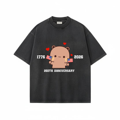 Bubu & Dudu July 4th Mineral Wash Matching Shirt