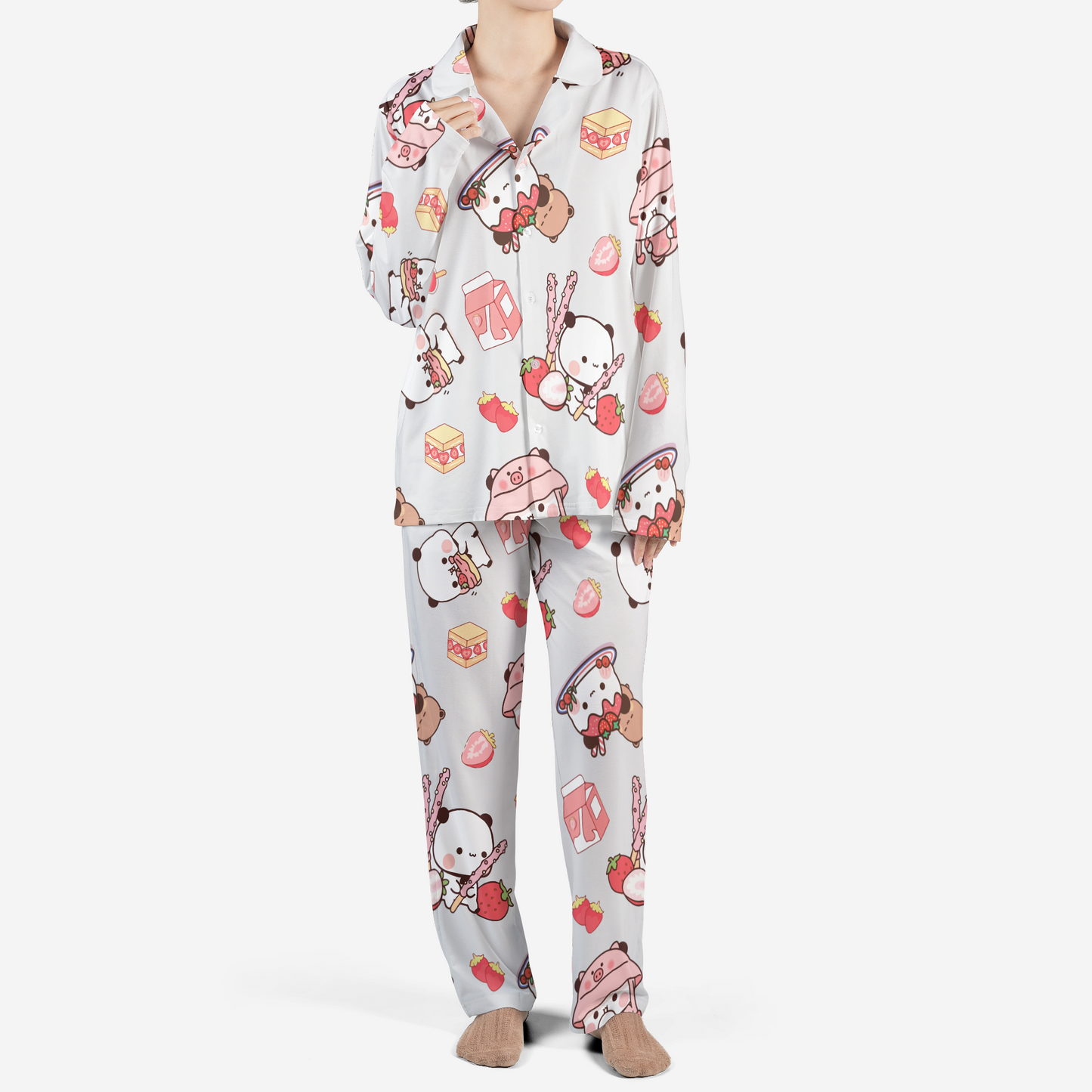 Bubu & Dudu Strawberry Pajama Set – Cute Kawaii Sleepwear