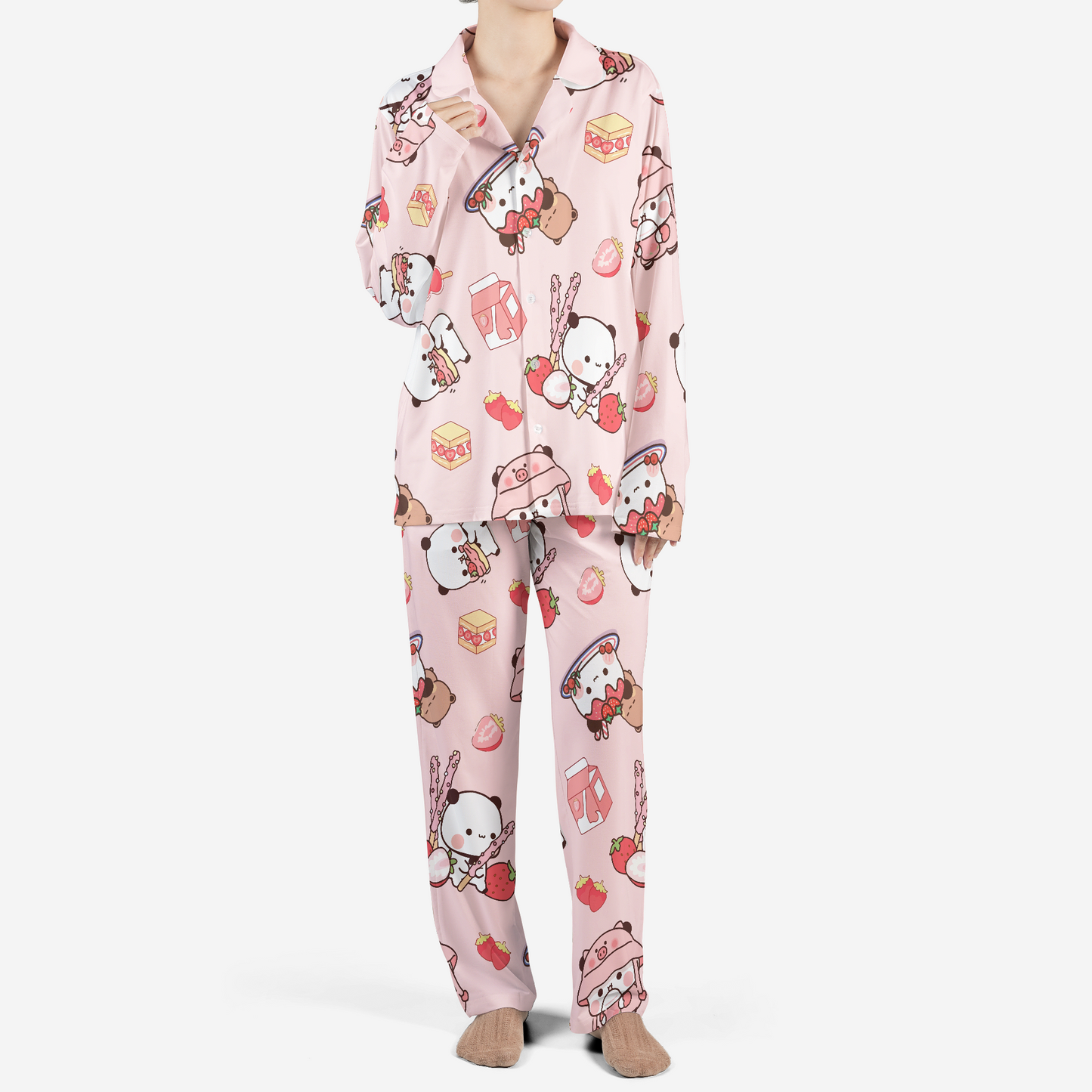 Bubu & Dudu Strawberry Pajama Set – Cute Kawaii Sleepwear