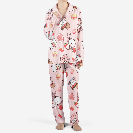 Bubu & Dudu Strawberry Pajama Set – Cute Kawaii Sleepwear