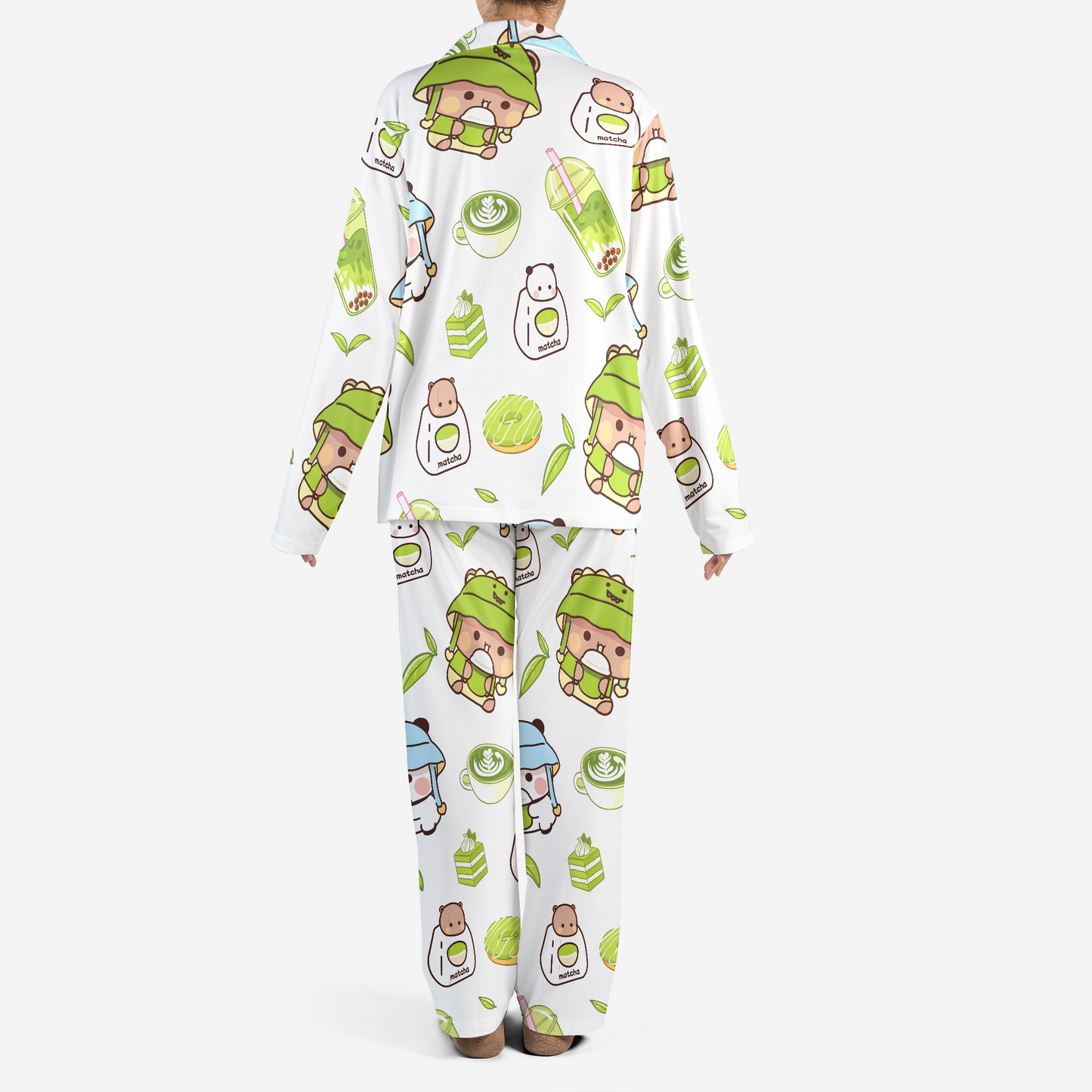 Bubu & Dudu Matcha Pajama Set – Cute Kawaii Couple Sleepwear