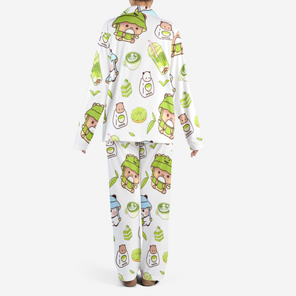 Bubu & Dudu Matcha Pajama Set – Cute Kawaii Couple Sleepwear