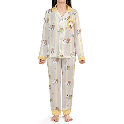 Bubu & Dudu Satin Pajama Set – Sweet Dreams, Custom Bubu Pocket