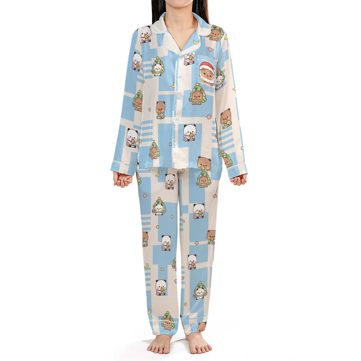 Bubu & Dudu Gingerbread Christmas Pajama Set – Cute Kawaii Sleepwear