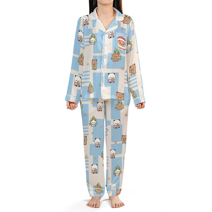 Bubu & Dudu Gingerbread Christmas Pajama Set – Cute Kawaii Sleepwear