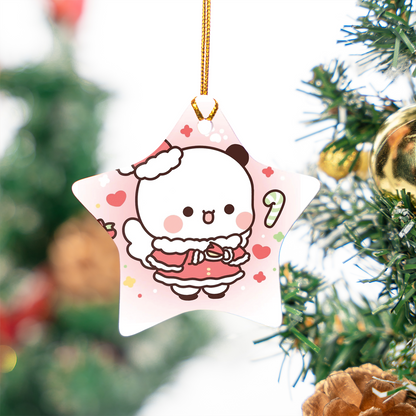 Cute Bubu & Dudu Christmas Ornaments – Ceramic Tree Decorations