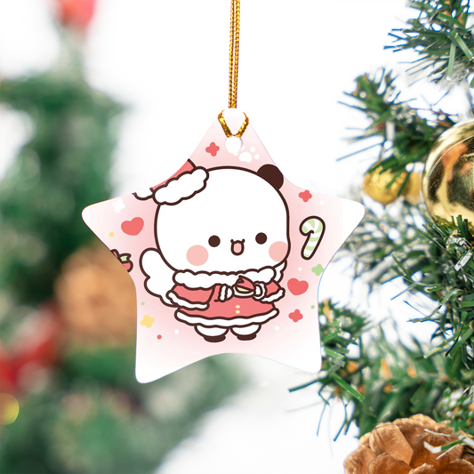 Cute Bubu & Dudu Christmas Ornaments – Ceramic Tree Decorations
