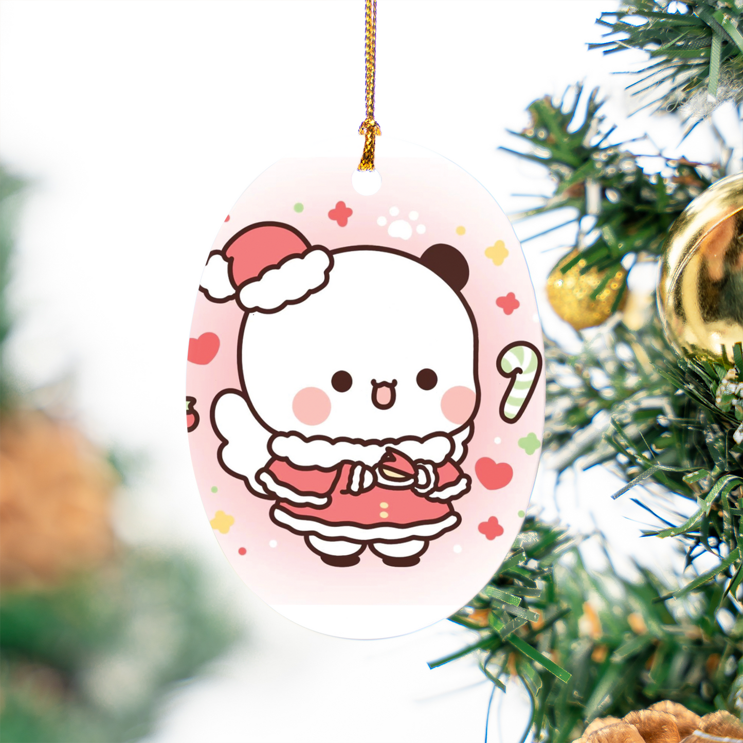 Cute Bubu & Dudu Christmas Ornaments – Ceramic Tree Decorations