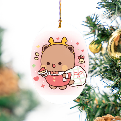 Dudu Christmas Ornaments – Cute Reindeer Ceramic Holiday Tree Decor