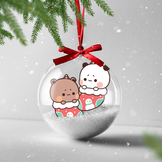 Christmas Bauble with Bubu & Dudu – Cute Clear Tree Ornament