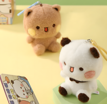 Cute Bear Panda Keychain Set – Couple Gift