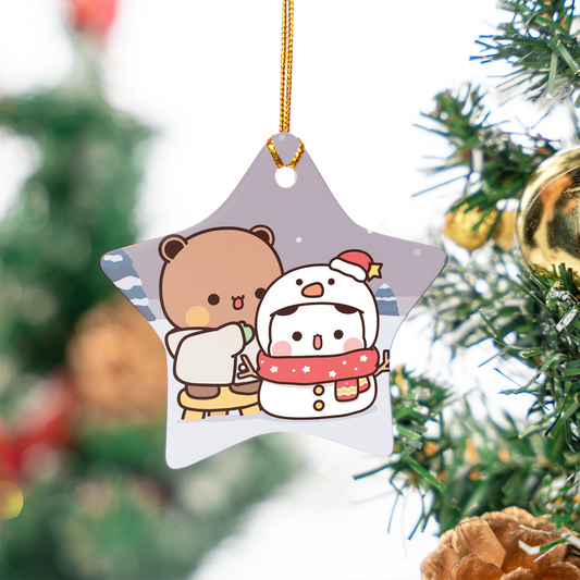Bubu & Dudu Christmas Ornaments – Cute Ceramic Holiday Tree Decorations