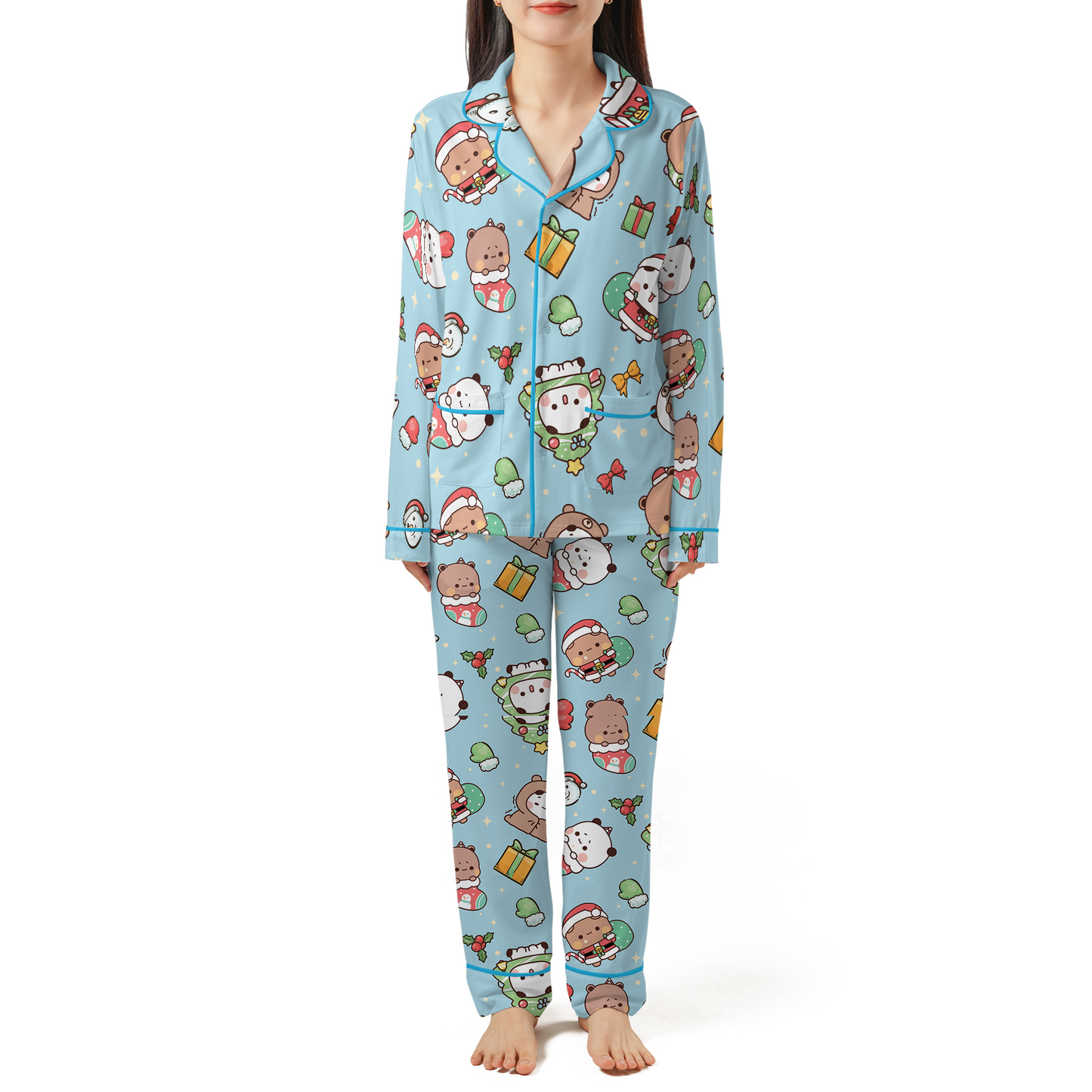Bubu & Dudu Christmas Pajama Set with Double Pockets