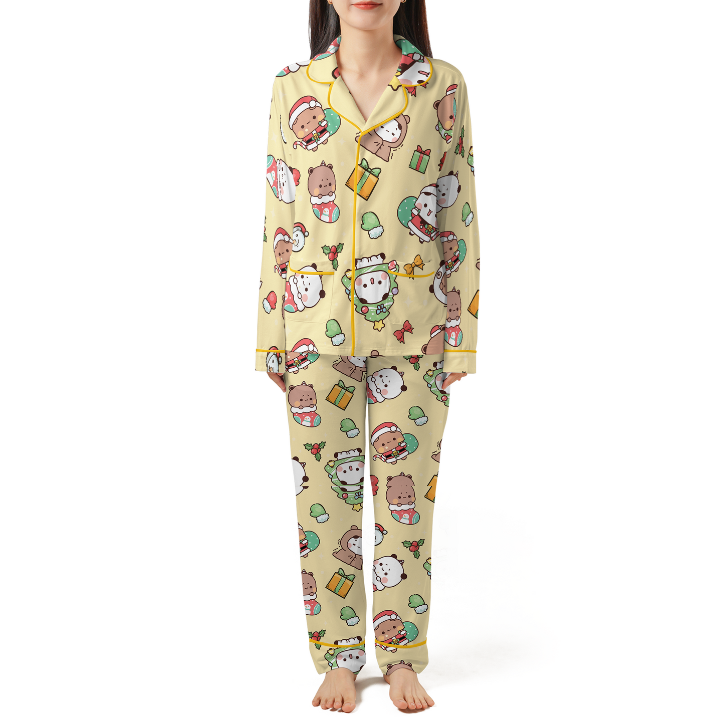 Bubu & Dudu Christmas Pajama Set with Double Pockets