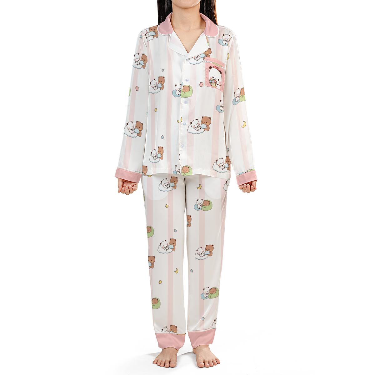 Bubu & Dudu Satin Pajama Set – Sweet Dreams, Custom Bubu Pocket