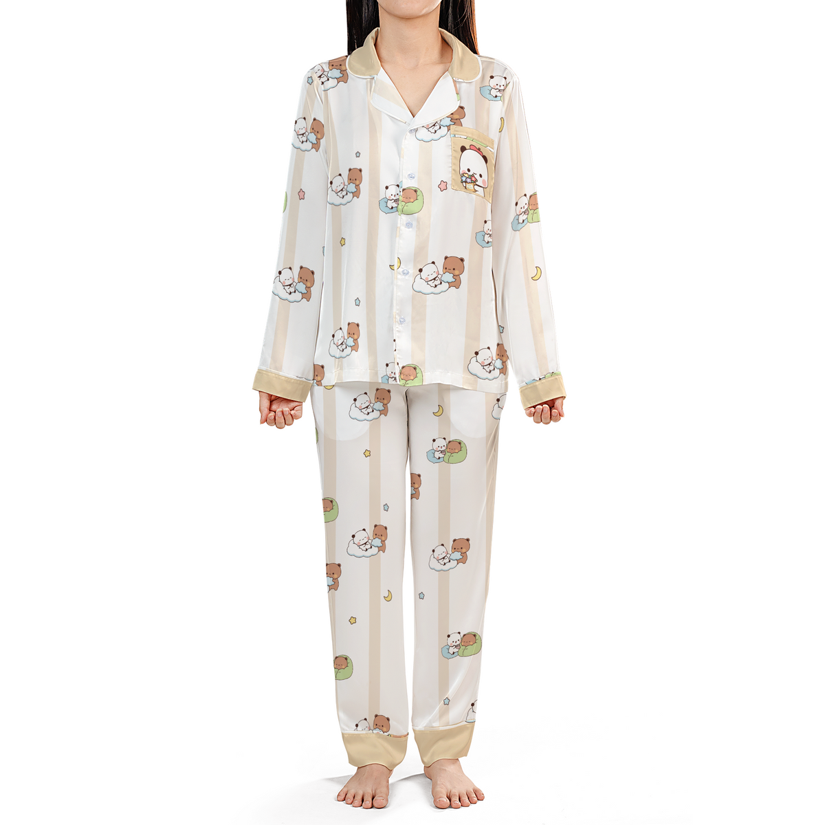 Bubu & Dudu Satin Pajama Set – Sweet Dreams, Custom Bubu Pocket