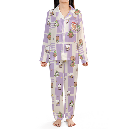 Bubu & Dudu Gingerbread Christmas Pajama Set – Cute Kawaii Sleepwear