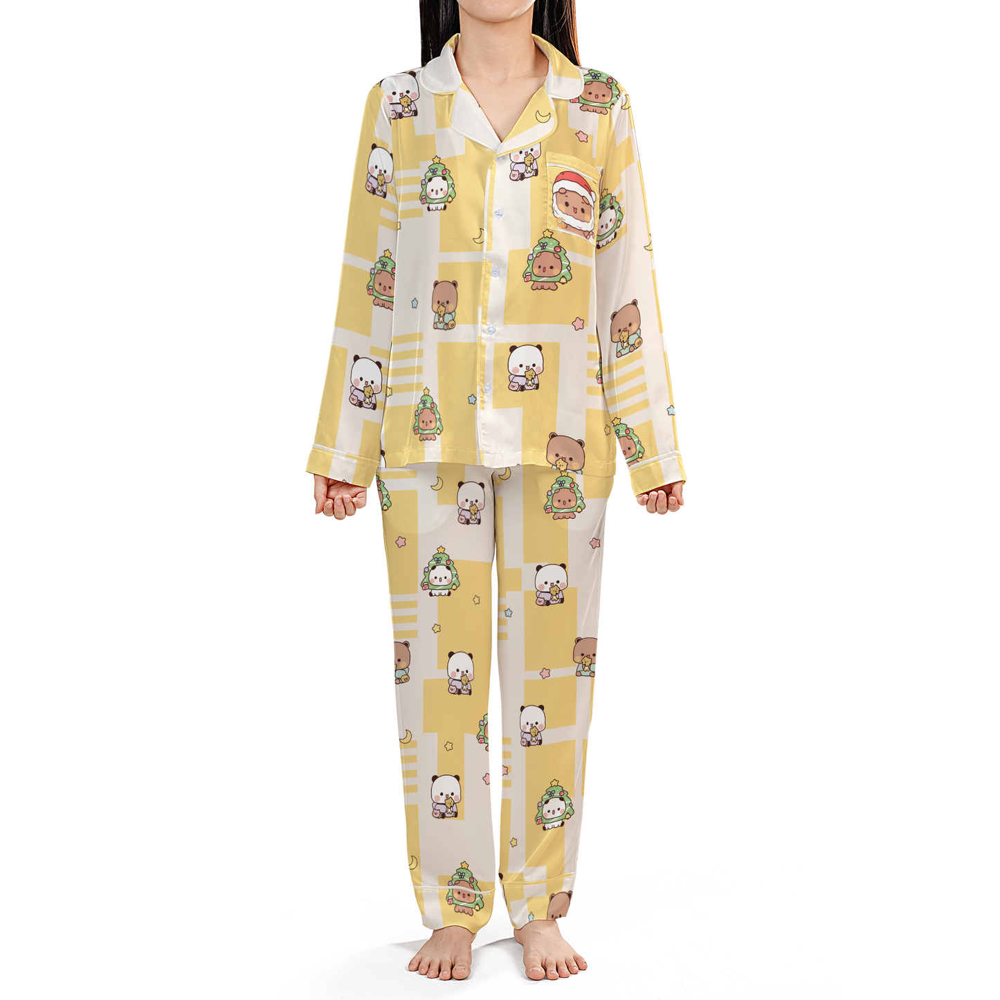 Bubu & Dudu Gingerbread Christmas Pajama Set – Cute Kawaii Sleepwear