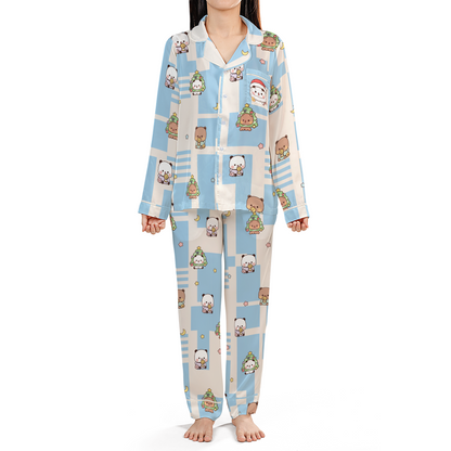 Bubu & Dudu Gingerbread Christmas Pajama Set – Santa Bubu Pocket