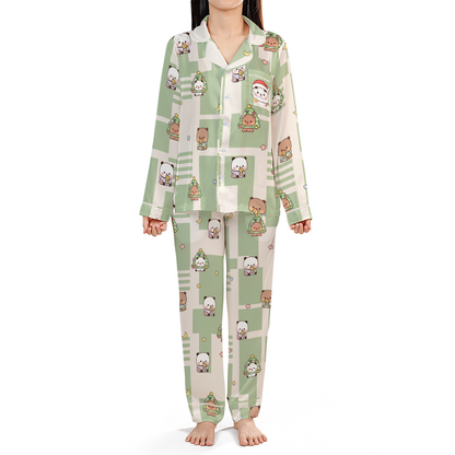 Bubu & Dudu Gingerbread Christmas Pajama Set – Santa Bubu Pocket