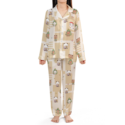 Bubu & Dudu Gingerbread Christmas Pajama Set – Santa Bubu Pocket