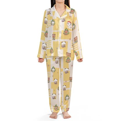 Bubu & Dudu Gingerbread Christmas Pajama Set – Santa Bubu Pocket