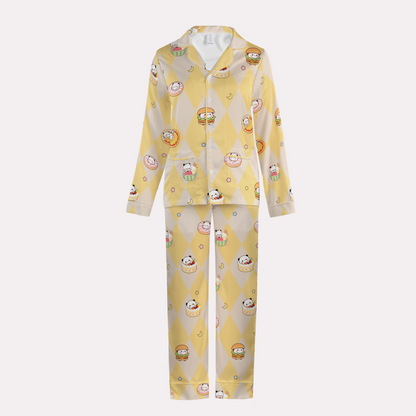 Bubu & Dudu Foodie Pajama Set – Cute Kawaii Sleepwear