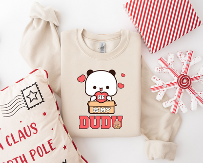 He Is My Dudu & She Is My Bubu Couple Sweatshirts | Matching His & Her Outfits