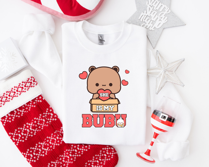 He Is My Dudu & She Is My Bubu Couple Sweatshirts | Matching His & Her Outfits