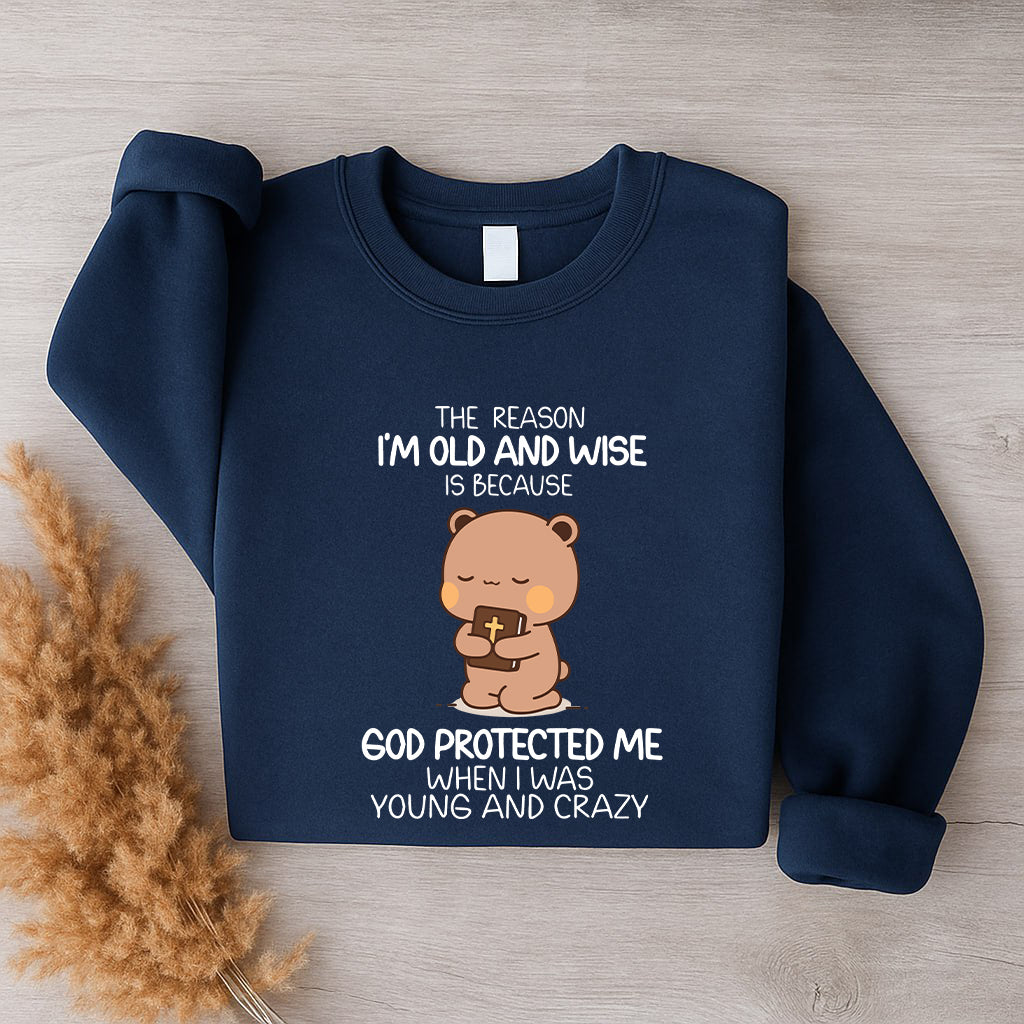 God Protected Me Christian Sweatshirt | Matching Faith-Based Couple Sweatshirt